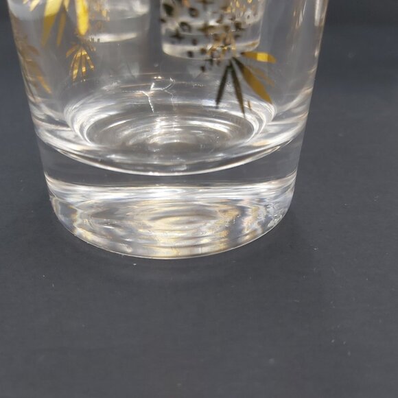 Gold Pineapple Highball Glasses Set of 4  William A. Meier Co. Good Luck Pattern - Picture 5 of 8